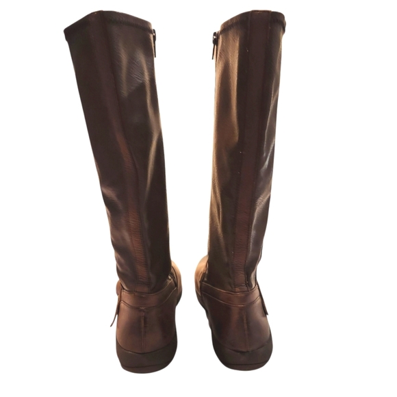 ABEO WOMEN'S ELENA KNEE HIGH LEATHER BROWN BOOTS SZ 7.5 - Picture 5 of 12